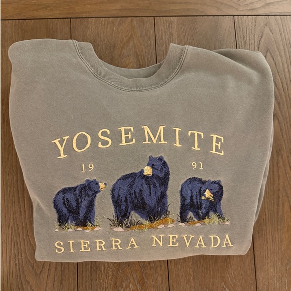 John Galt/Brandy Melville Green Yosemite Sweatshirt Oversized Adult one size - Picture 6 of 11